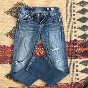 Miss Me Distressed Signature Skinny